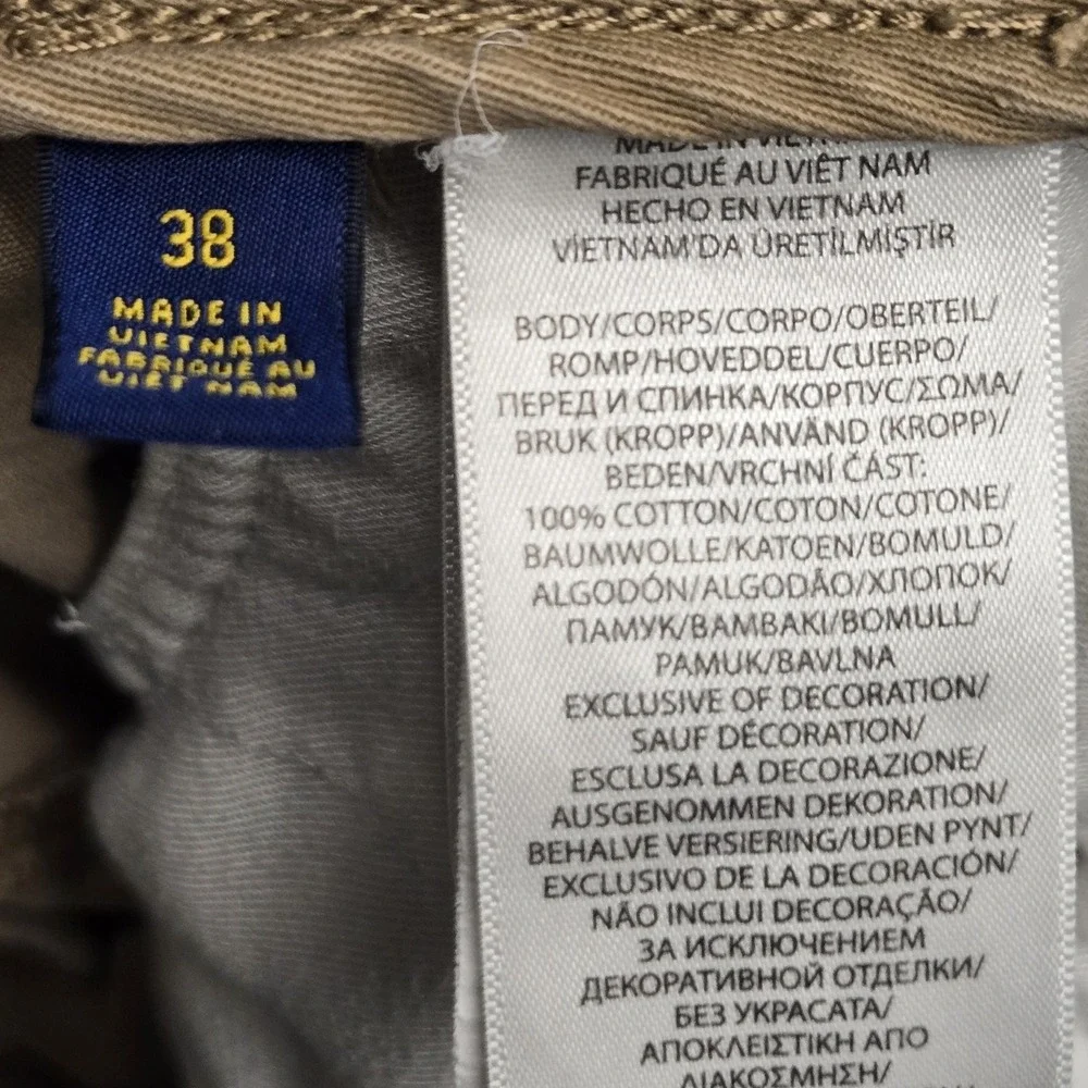 Polo Ralph Lauren Shorts Men 38 Khaki Blue Pony Twill Relaxed Fit‎ Golf Chino